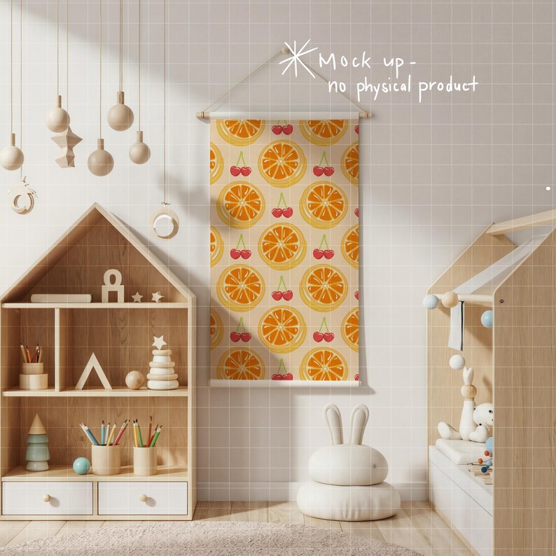 Orange Cherry Lemon Seamless Pattern Design Digital Download PNG – Hand ...