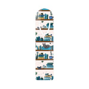 Metal Bookmark Blue Teal Butterfly Bookshelves Pattern Reader Gift Debut Titles Book Lover Present Plants Page Marker Bookworm Accessory