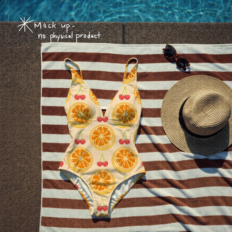 Orange Cherry Lemon Seamless Pattern Design Digital Download PNG – Hand ...