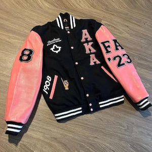 Custom Greek Varsity Jacket – Alpha Phi Alpha or AOII Personalized Letterman Jacket | Fraternity Leather Outerwear