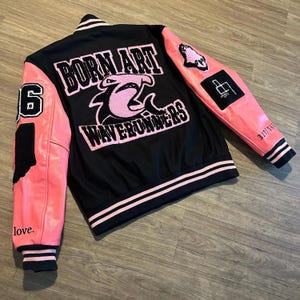 Leather Letterman Jacket | Custom Varsity Bomber Jacket | Personalized College Football Jacket | Customized Leather Varsity Jacket Unisex