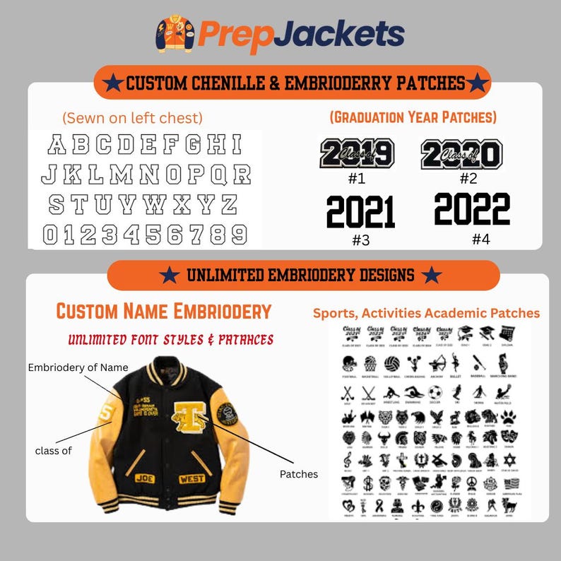 Varsity Jacket Lettering Custom Leather Varsity Jacket – Personalized High School Letterman ...