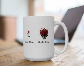 God’s Plan Mug, Faith Coffee Cup, Bible Verse Mug, Christian Gift, Inspirational Scripture Mug, Trust God Mug, Daily Motivation Mug