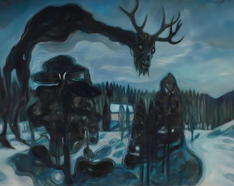 モダー - エドヴァルド・ムンクの「白夜」の再描画 - デジタルダウンロード用アートプリント