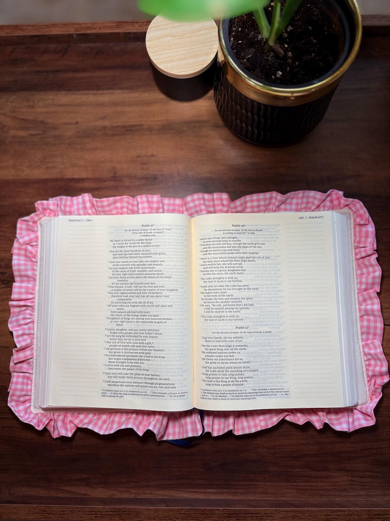 Handmade Bible Cover | Quilted, Patchwork, Corduroy | Customizable Fabric and Ruffles | Book, Diary Cover