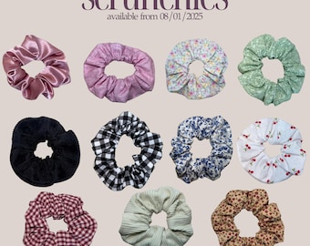 Cotton Scrunchies | Handmade, Everyday Hair Accessory | Small-Oversized | Gift for her