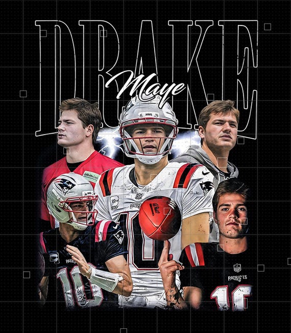 Drake Maye Football PNG, New England Football Shirt Design, Drake Maye Shirt Design Digital Download PNG