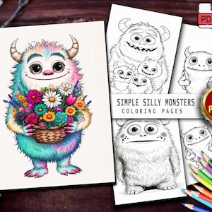 Silly Monster Coloring Book: 70 Fun Fantasy Pages (Digital Download)