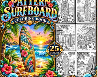 25 Surfboard Pattern Coloring Pages: Adults & Kids (Printable PDF)