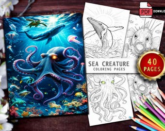 Kleurboek zeedieren: 40 leuke pagina's (pdf-formaat)