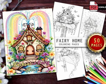 Fairy Home Coloring Pages: 50 Enchanted Designs (Printable PDF)