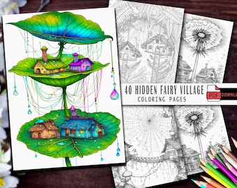 40 Hidde Fairy Village kleurplaten | Grillige huizen, bostaferelen (pdf-download)