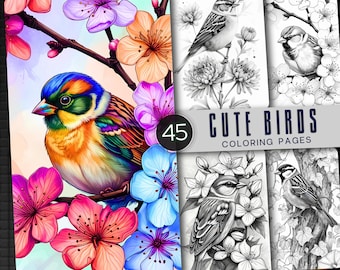 45 Bird Coloring Pages: AI-Generated Illustrations (PDF Download)
