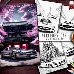 Mercedes-Benz Coloring Book: 50 Pages of Supercars (Digital Download)