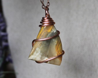 Bumble Bee Jasper Necklace in Copper