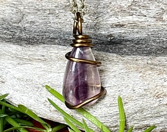 Fluorite Necklace, Wiccan Jewelry for Women
