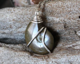Ammonite Fossil Jewelry - Natural Fossil Necklace - Full Ammonite Necklace - Boho Jewelry - Gypsy Necklace - Boho Chic Bohemian Jewelry