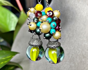 Vintage Marble Boho Earrings
