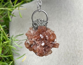 Aragonite Necklace, Large Crystal Jewelry for Women & Men, Stone Pendant