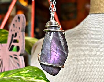 Purple Labradorite Necklace