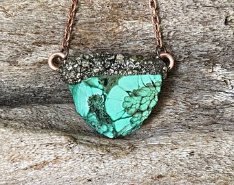 Malachite Necklace - Natural Green Stone Jewelry