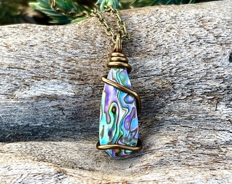 Abalone Shell Necklace, Mermaid Inspired Jewelry for Her