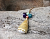 SALE Seashell Necklace - Hawaiian Jewelry - Cone Shell Jewelry from Hawaii - Gypsy Boho Jewelry - Bohemian Necklace by Mermaid Tears Hawaii