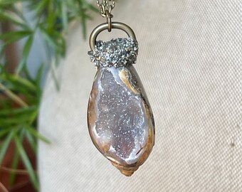 Crystalized Shell Fossil Necklace, Spiritual Gift for her