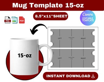 Plantilla para portavasos, plantilla para caja de portavasos, SVG para portavasos, soporte para tazas, empaque para taza de 15 oz, molde para caja de taza