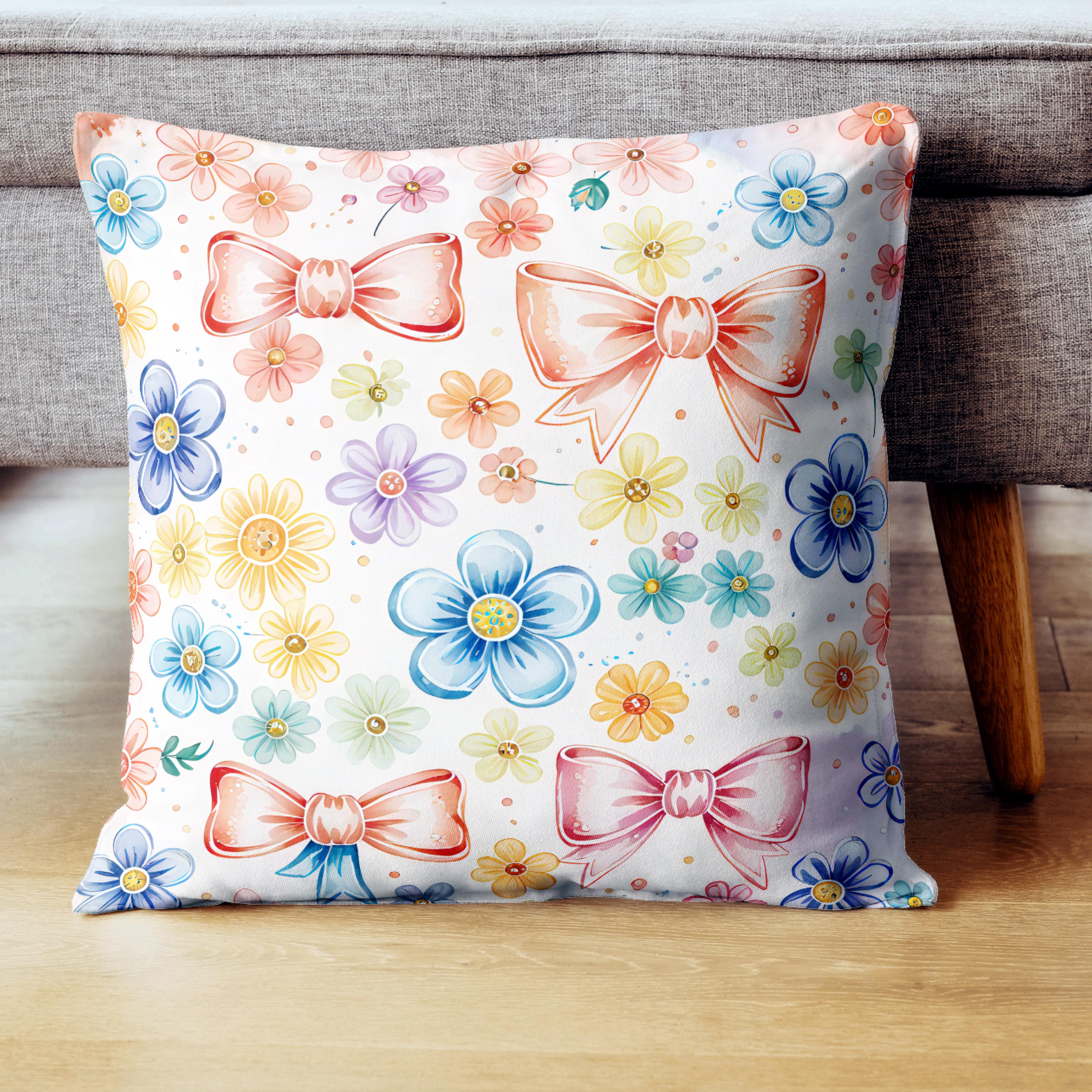 水彩花柄リボンタンブラーラップPNG：コケットパステル昇華デザイン