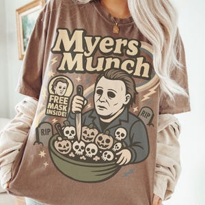Vintage Michael Myers Munch Cereal Halloween Shirt, Comfort Colors Shirt, Halloween Lover Gift, Myers Halloween Shirt, Michael Myers Merch