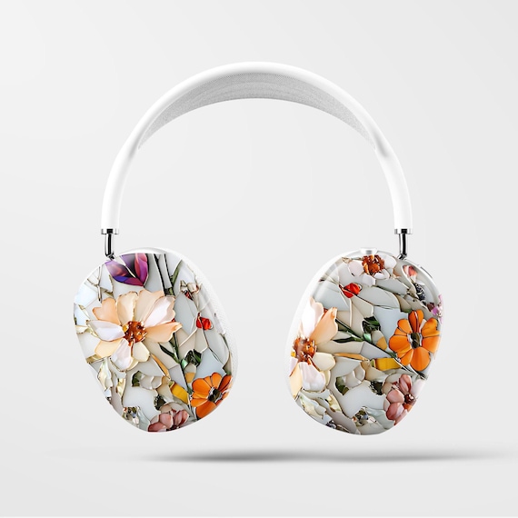 Stained Glass Wildflower AirPods Max Cases, Elegant Floral Headphone Covers, Gift for Her, Wildflower Floral Airpod Max Covers