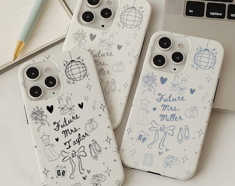 Future Mrs. Phone Case Personalized Gift Bride To Be, iPhone 17 16 16e 15 14 13 12 Pro Max Plus Mini, Galaxy S26 S25 S24 S23, Pixel 10 9 8 7