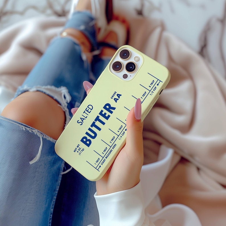 Salted Butter Stick Phone Case, iPhone 17 17e 16 16e 15 14 13 12 11 Pro Max Plus Mini, Pixel 10 9 8 7, Butter Phone Case, Funny Friend Gift image 4