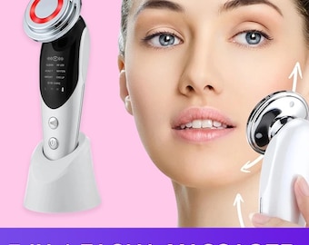 7-in-1 EMS Facial Massager  LED Light Therapy & Anti-Aging Skin Care Tool