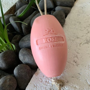 French Spinner Soap-On-A-Rope - Rose Scented