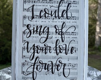 I could Sing of Your Love Forever - Tableau de cantiques