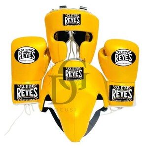 Cleto Reyes-bokshandschoenenset op maat| bokshandschoenen | Gepersonaliseerde boksuitrusting boksset | Verjaardagscadeau voor hem/haar Yellow