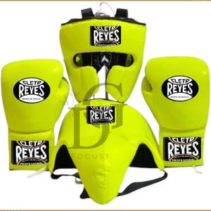 Cleto Reyes-bokshandschoenenset op maat| bokshandschoenen | Gepersonaliseerde boksuitrusting boksset | Verjaardagscadeau voor hem/haar Light Green