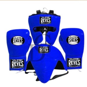 Cleto Reyes-bokshandschoenenset op maat| bokshandschoenen | Gepersonaliseerde boksuitrusting boksset | Verjaardagscadeau voor hem/haar Blue