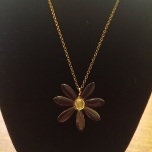 Deep Purple Flower Necklace