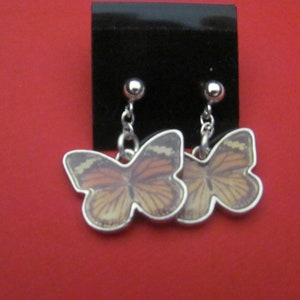 Colorful Butterfly Earrings in Yellow