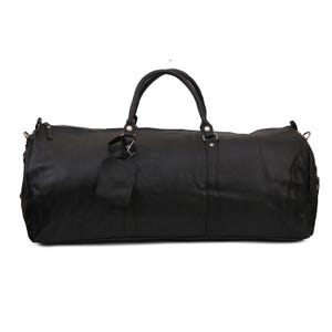 Handgefertigte Leder Reisetasche | Schlanke Weekender-Tasche mit Schulterriemen | Große Kapazität | Verstellbarer Riemen & Top Griffe | Handgemacht