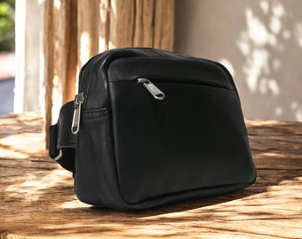 Ręcznie robiona skórzana torba na ramię | Torba podróżna unisex