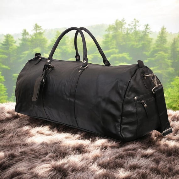 Handmade Full-Grain Leather Duffel Bag | Travel Weekender