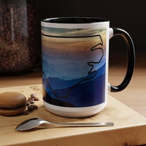 North Carolina Mountains Akzent Kaffeetasse, 15 oz