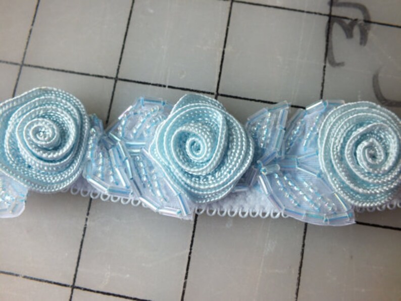 Beaded Bridal Garter in Pink or Blue