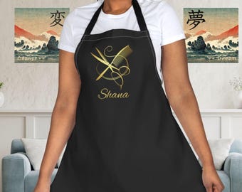 Delantal de peluquero personalizado – Bata de salón resistente a las manchas