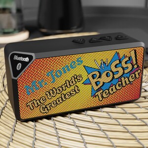 Altavoz Bluetooth personalizado para profesores / Regalo de agradecimiento para el mejor profesor del mundo / Regalo de agradecimiento de fin de año con nombre personalizado para educadores
