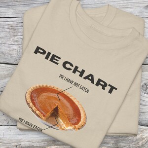Grappig cirkeldiagram T-shirt, shirt sarcastische taartliefhebbers, foodie cadeau, humoristische grafische tshirt, ontbrekende plak, shirt wiskundeliefhebber